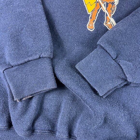 VTG 90s West Virginia Mountaineers Sweatshirt Extra Large Blue Faded Crewneck - Picture 4 of 16